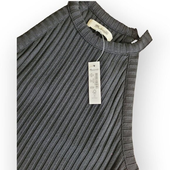 Madewell sleeveless black ribbed crewneck tank XS NWT - Picture 12 of 16